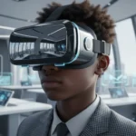 Alunos usam óculos de Realidade Virtual nas Escolas em um ambiente imersivo e tecnológico durante a aula.