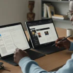 iPad e tablet Android lado a lado com apps de notas. Comparativo de tablets para estudar e multitarefa em 2026.