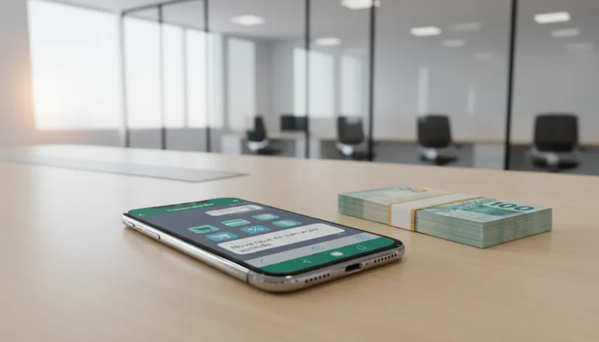 Logotipo do Meta unindo chatbots rivais no WhatsApp sob uma barreira de taxas que limita a livre concorrência.