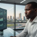 Logos do Google, Meta e Amazon integrados à IA nas avaliações de desempenho e análise de promoções corporativas.