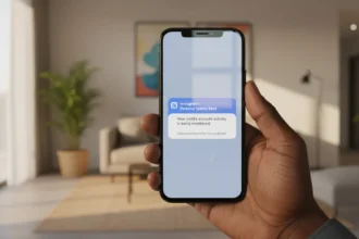 Celular com aviso do Instagram alerta pais sucidio via SMS e WhatsApp após buscas repetitivas de adolescentes.