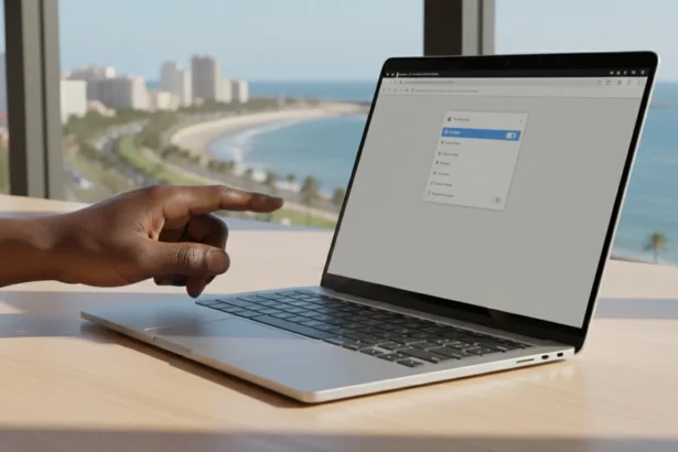 Ajuste em menu de navegador para carregar sites rapidamente e solucionar problemas de internet lenta.