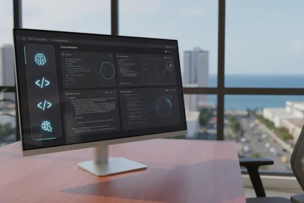 Interface do OpenAI desktop app integrando ChatGPT, Codex e navegação web em uma única janela de computador.